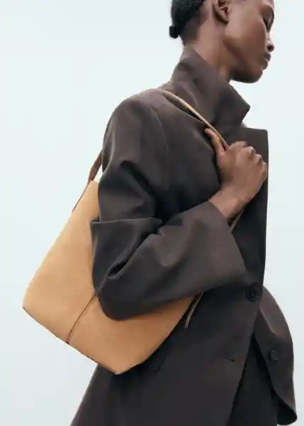 Bolso P Carnaby Camel Talla 99 Mujer Mango