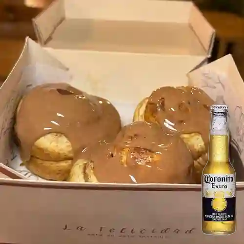 Combo Cinnamons Rolls Proteicos + Coronita Bot. 210ml