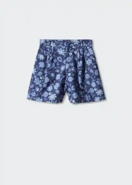 Short Palermo Azul Talla 36 Mujer Mango