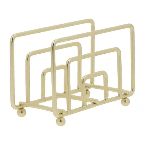 Servilletero Cuatro Dorado Mate Ambiente Gourmet
