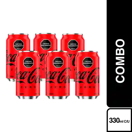 6 x Gaseosa Coca-Cola Zero 330 mL