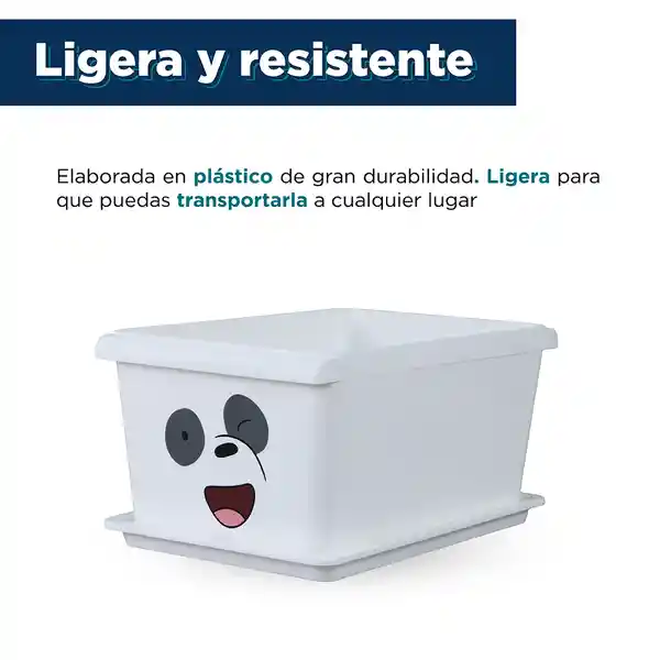 Caja de Almacenamiento Con Tapa Panda 5.0 Miniso