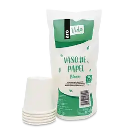 Aro Vaso de Papel Vida Blanco 4 oz