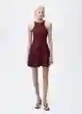 Vestido Xiqui Granate Talla M Mujer Mango