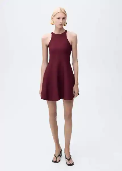 Vestido Xiqui Granate Talla M Mujer Mango