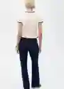 Camiseta Portbi Crudo Talla L Mujer Mango