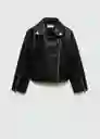 Chaqueta Cazadora Galia Negro Talla 10 Niños Mango
