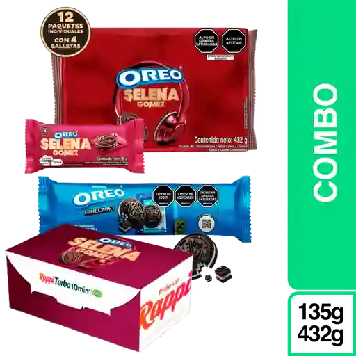 Combo Oreo Galleta Selena Gomez 12 Und + Galleta Rollo Original