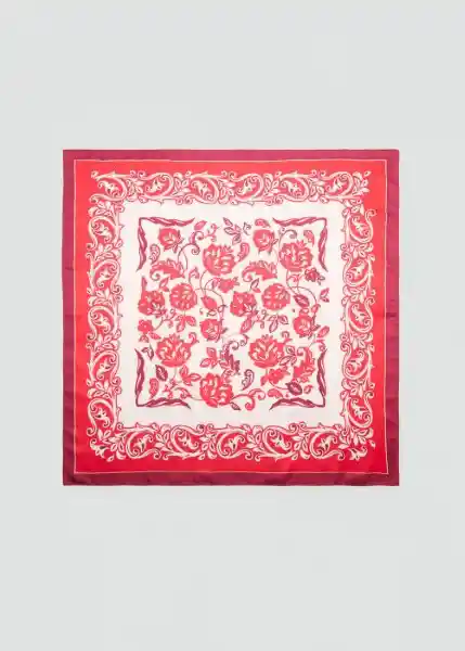 Pañuelo Jaida Rojo Talla 99 Mujer Mango