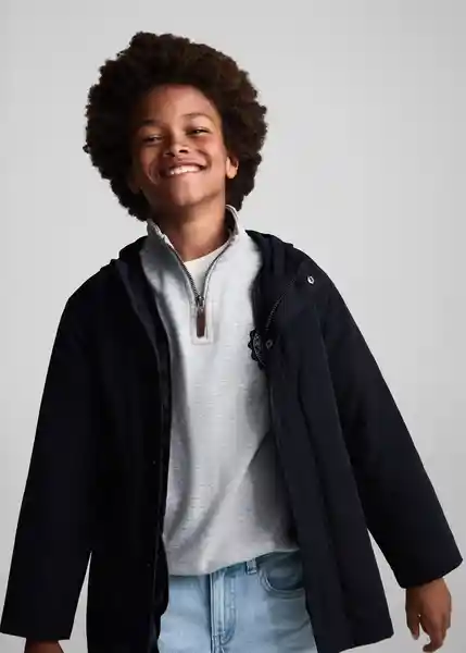 Abrigo Anorak Pacific Navy Talla 09 Niños Mango