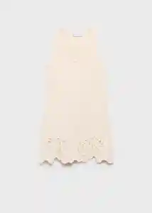 Vestido Luciana Crudo Talla M Mujer Mango