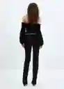 Blusa Jack Negro Talla M Mujer Mango