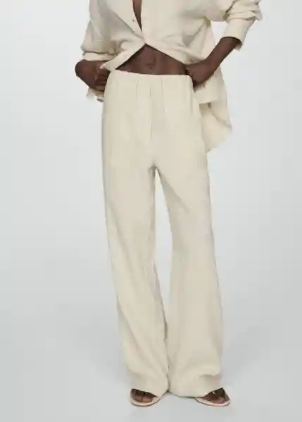 Pantalón Gauza Crudo Talla S Mujer Mango