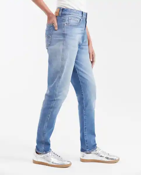 Jean Boyfit Femenino Azul Francés Medio Talla 6 Chevignon