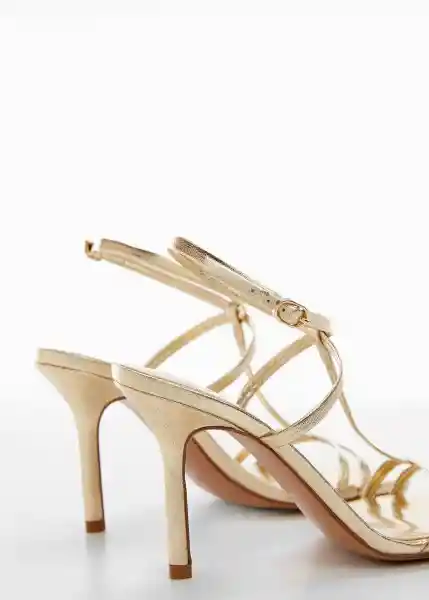 Sandalias Lucia Oro Talla 42 Mujer Mango