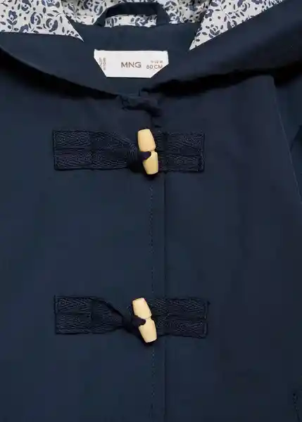 Saco Parka Pia Navy Talla 69 Niñas Mango