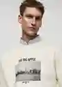 Buzo Sudadera City Beige Talla M Hombre Mango