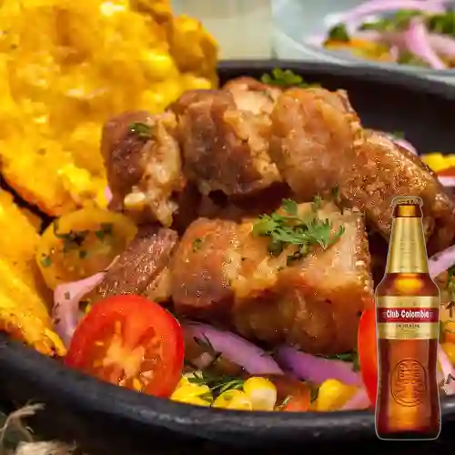 Combo Ceviche de Chicharrón + Club Col. Dorada 330ml