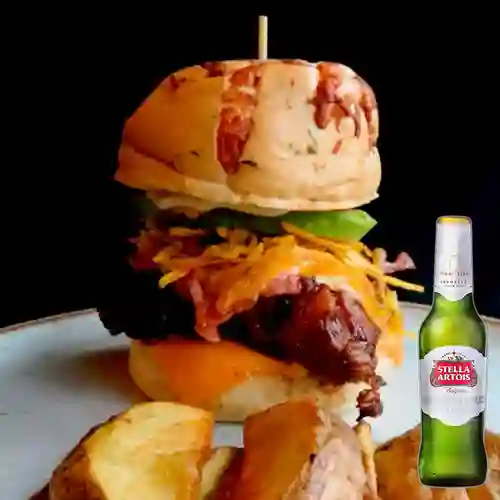 Combo Hamburguesa Rib-it + Stella Artois Bot. 330ml