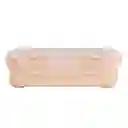 Miniso Contenedor Cuadrado de Plástico Pequeño Beige Blanco