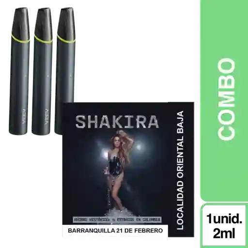 Combo Veev Now Ultra Manzana 3 Und + Boleta Shakira barranq 21 Feb Oriental Baja