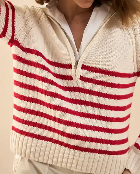 Suéter Tejido Crudo Vainilla Claro Talla M 661G207 Esprit