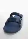 Chanclas Biorubne Navy Talla 43 Hombre Mango