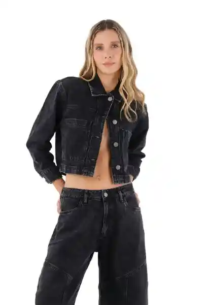 Chaqueta Jean Amy Negro S Mercedes Campuzano