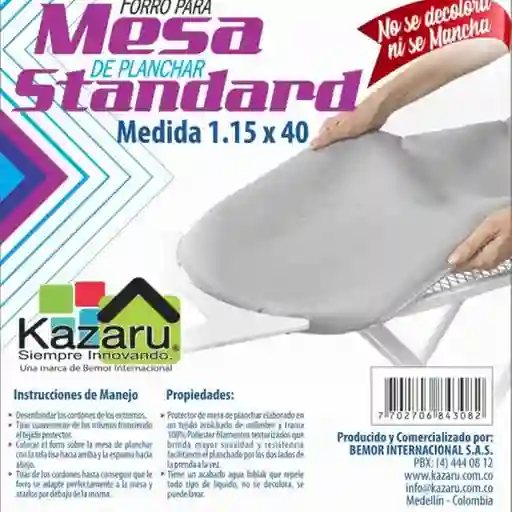Kazaru Forro Mesa de Planchar Standard 115 cm x 40 cm