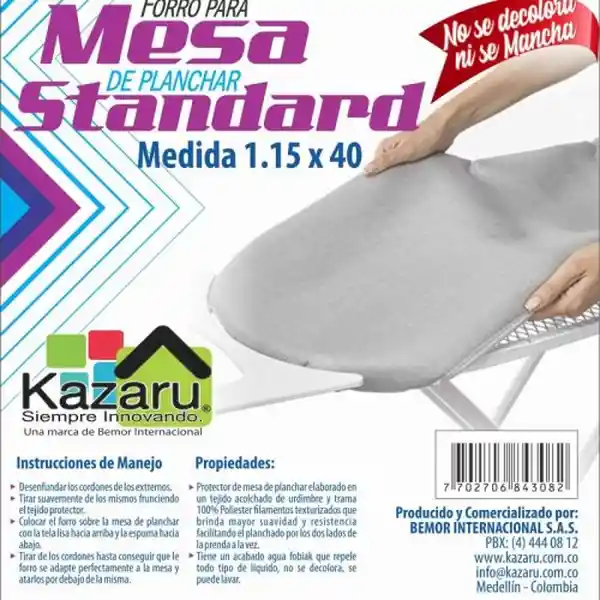 Kazaru Forro Mesa de Planchar Standard 115 cm x 40 cm