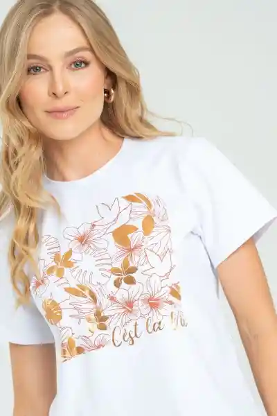 Camiseta Animal Color Blanco Talla M Ragged