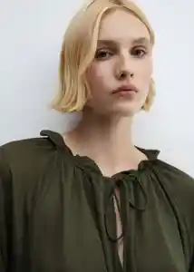 Blusa Sweet Khaki Talla XL Mujer Mango