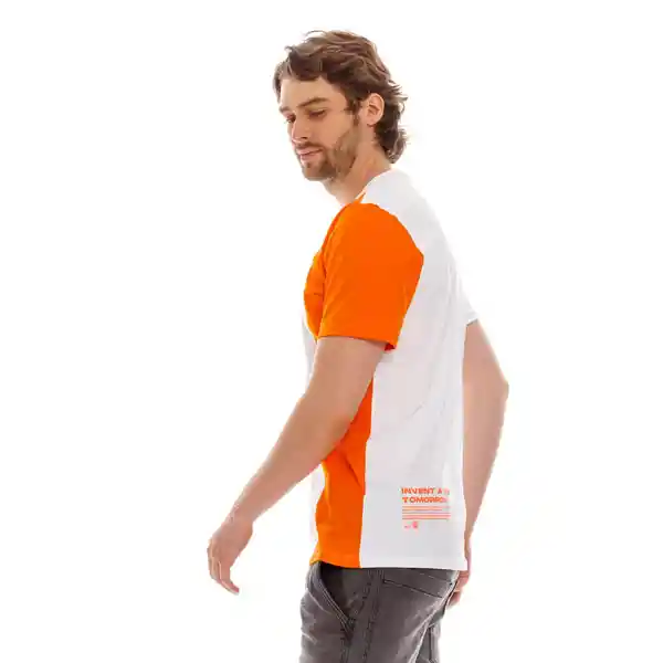 Marithé Francois Girbaud Camiseta Manga Corta Gris/Naranja XS