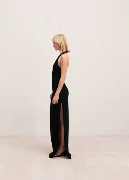 Vestido Roma Negro Talla L Mujer Mango