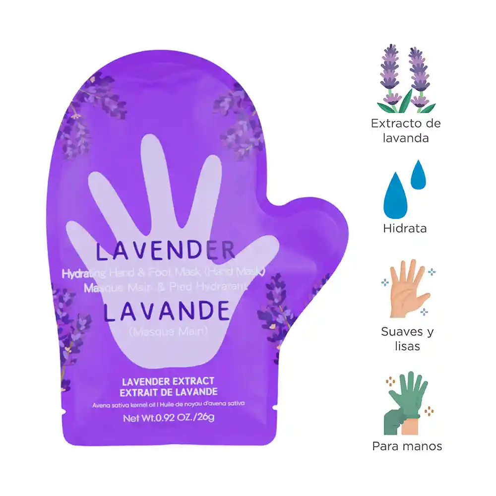 Mascarilla Hidratante Para Manos de Lavanda Miniso