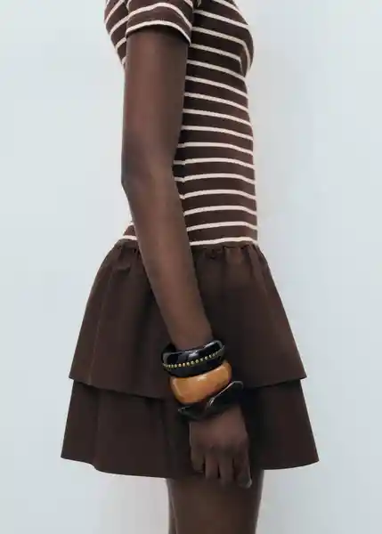 Vestido Globi Marrón Talla M Mujer Mango