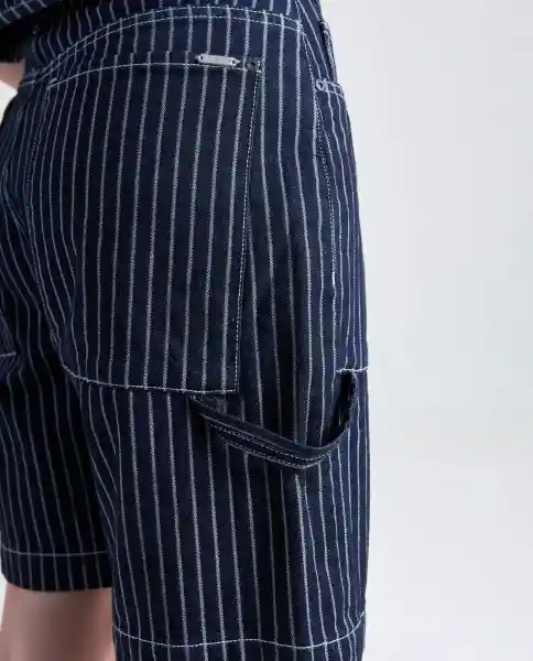 Bermuda Short Mujer Azul Talla 10 359G005_AZU174429 Americanino