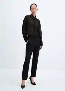 Camisa Blacky Negro Talla S Mujer Mango