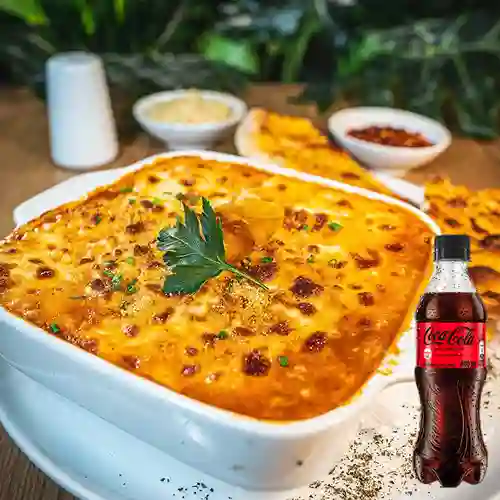 Combo Lasagna Di Pollo + Coca-Cola Sin Azúcar 400 ml