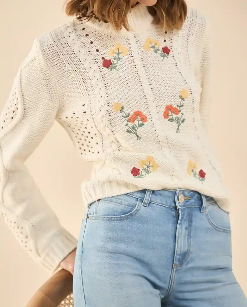 Blusa Tejido Crudo Puro Claro Talla L 662G222 Esprit