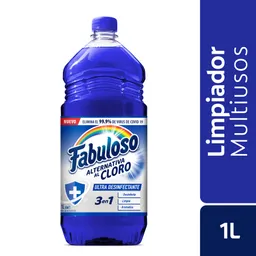 Limpiador Líquido Antiviral y Antibacterial Fabuloso Alt Cloro Ultra Desinfectante 1L