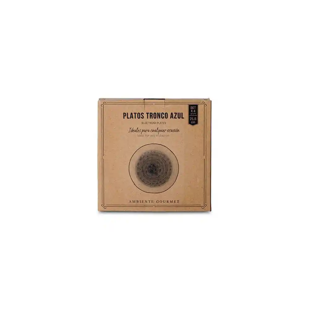 Ambiente Gourmet Plato Tronco Azul 21.5 cm