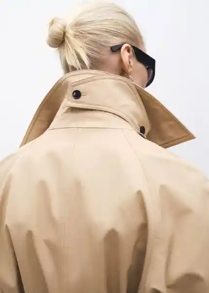 Abrigo Trench Londi Beige Talla XS Mujer Mango