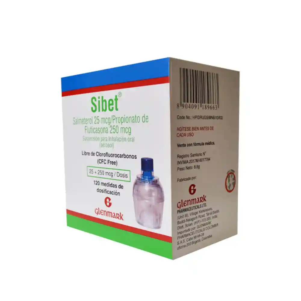 Sibet Suspensión para Inhalación Oral (25 mcg / 250 mcg)