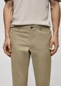 Pantalón Barna Khaki Talla 48 Hombre Mango