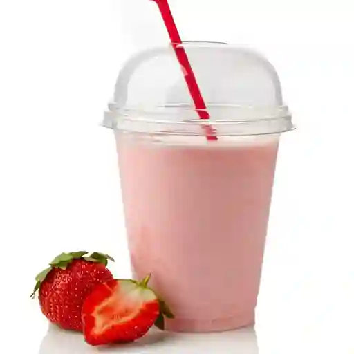Jugo de fresa en leche