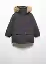 Abrigo Anorak Gael Antracita Talla 09 Niños Mango