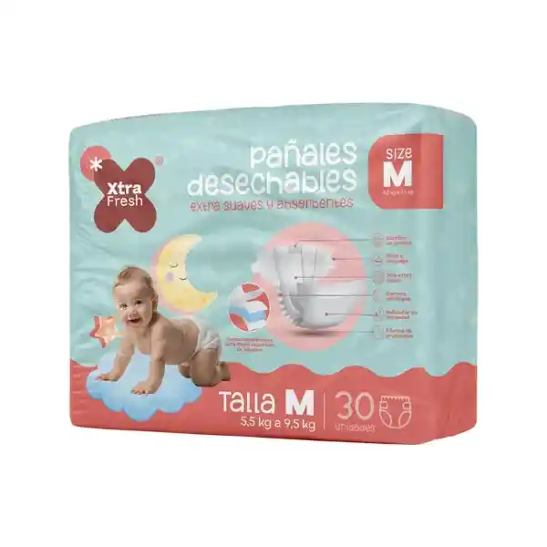 Xtra Fresh Pañal Desechable Etapa 2 M