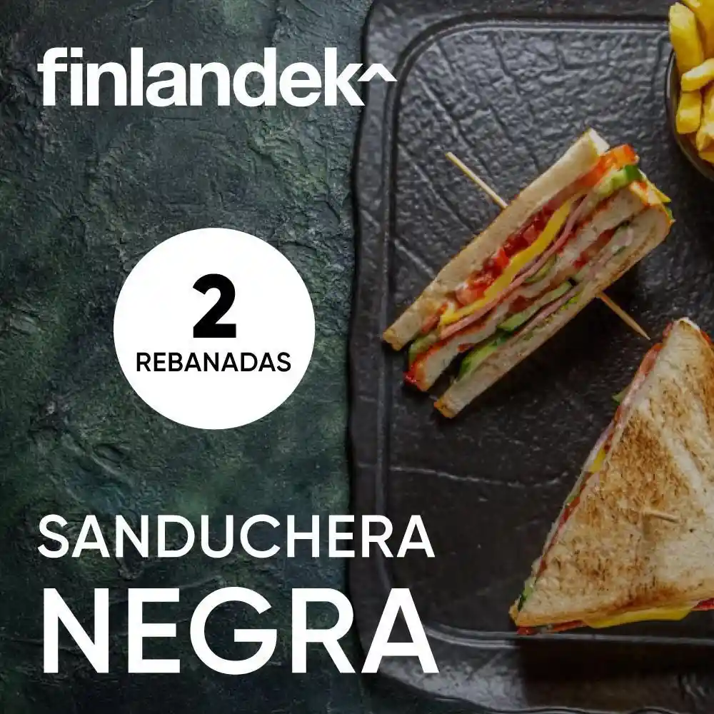 Finlandek Sandwichera 2 Puestos Negra