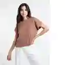  Saco Tejido Rubi Cafe Castor Medio Talla L Naf-Naf 